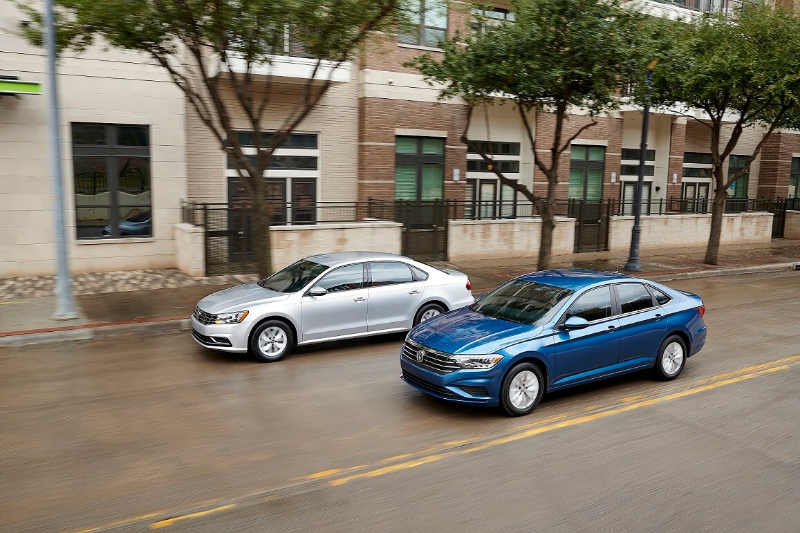 Volkswagen Jetta on the street